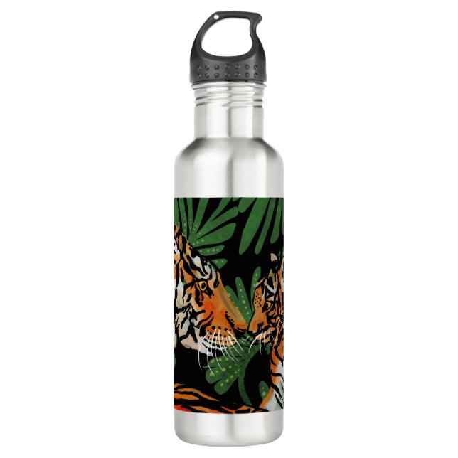 Tigermum und -kuh edelstahlflasche (Vorderseite)
