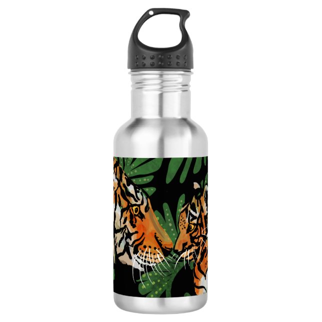 Tigermum und -kuh edelstahlflasche (Vorderseite)