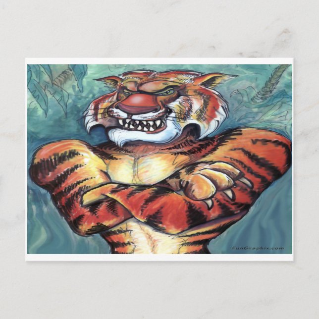 Tigermuskel Postkarte (Vorderseite)