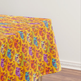 Tigermuster auf dunkelgelbem Hintergrund Tischdecke
