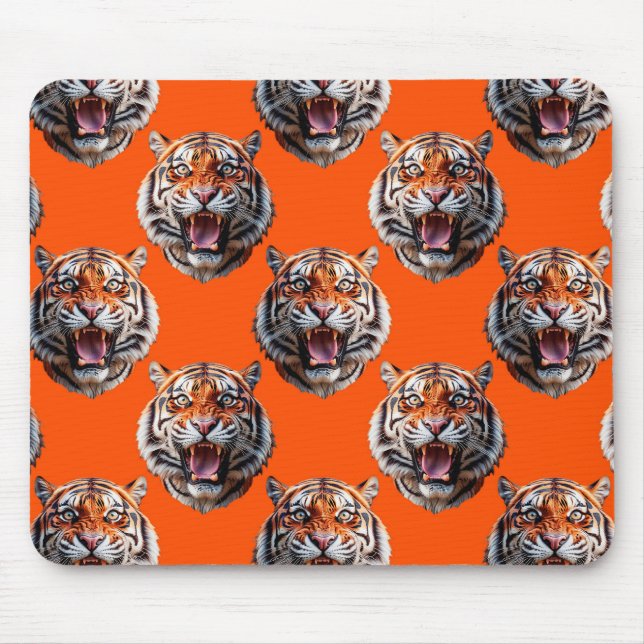 Tigermuster-Design Orange  Mousepad (Vorne)