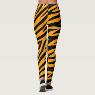 Tigermuster Schwarz Orange Streifen Wildtier Strei Leggings