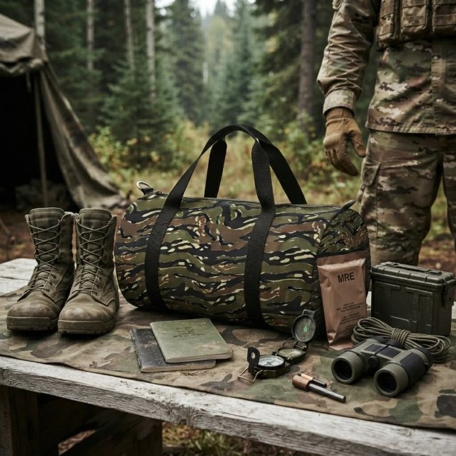 Tigermuster-Tarnmuster Duffle Bag (Von Creator hochgeladen)