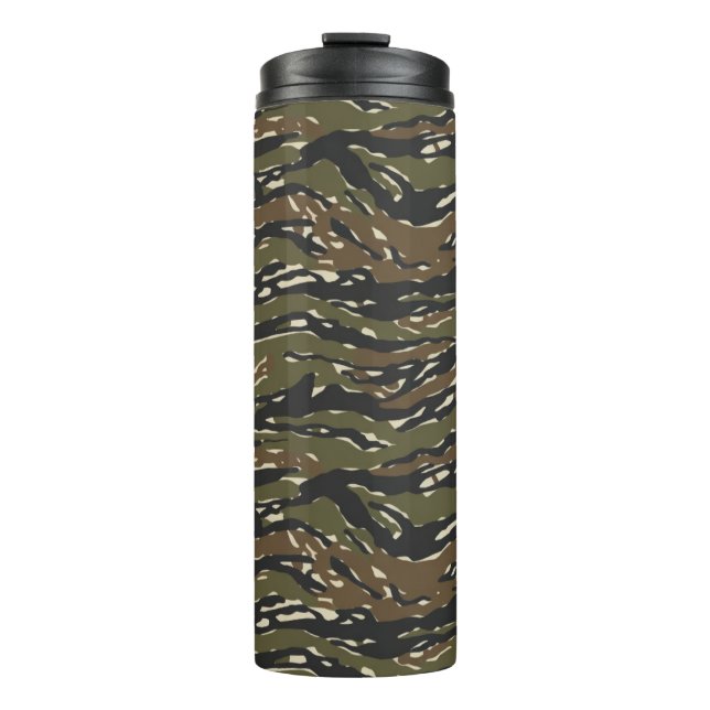 Tigermuster-Tarnmuster Thermosbecher (Vorderseite)