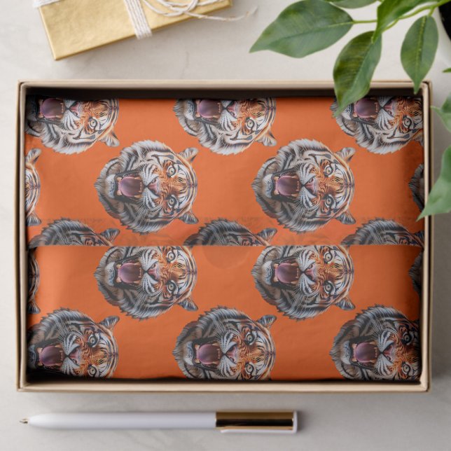 Tigermusterdesign Orange  Seidenpapier (Von Creator hochgeladen)