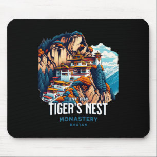 Tigernest-Kloster Bhutan Paro Himalaya-Kultur Mousepad