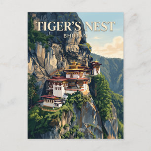 Tigernest-Kloster Bhutan Postkarte
