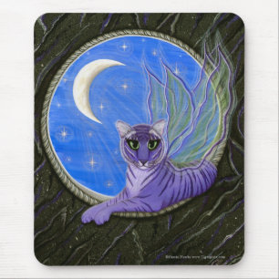Tigerpixie feenhafte Tiger-Fantasie-Katzen-Kunst Mousepad