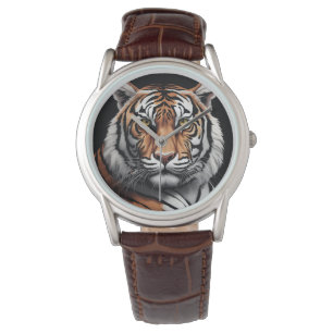 Tigerportrait Armbanduhr