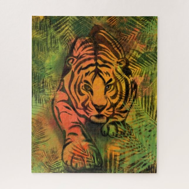Tigerpuzzle - Malerei (Vertikal)