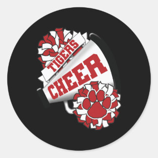 Tigers Cheerleading Ck Zur Schule Cheer Teamgeist Runder Aufkleber