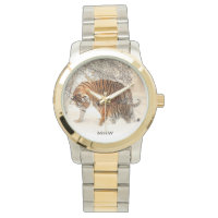 Tigers d'hiver montres monogrammes personnalisées