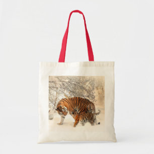 Tigers d'hiver sacs fourre-tout personnalisés