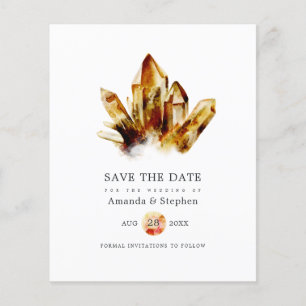Tiger's Eye Kristalle Hochzeit Save The Date Flyer