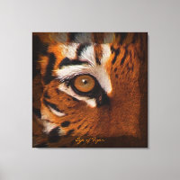 Tiger's Eye Wildlife Supporter Kunst auf Leinwand