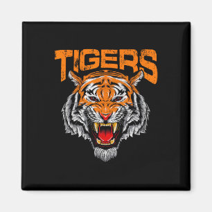 Tigers Football Schule Sport Bedrängte Spiel Tag Magnet