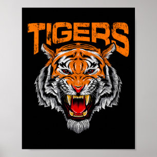 Tigers Football Schule Sport Bedrängte Spieltag Poster