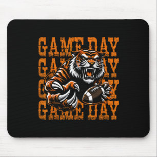 Tigers Football-Spieltag Vintage abgenutzt Schule Mousepad