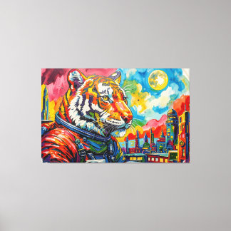 TIGERS IM WELTALL-6 LEINWANDDRUCK