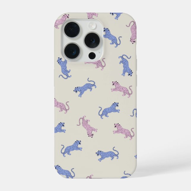 Tigers in der Creme iPhone 15 Pro Hülle (Rückseite)