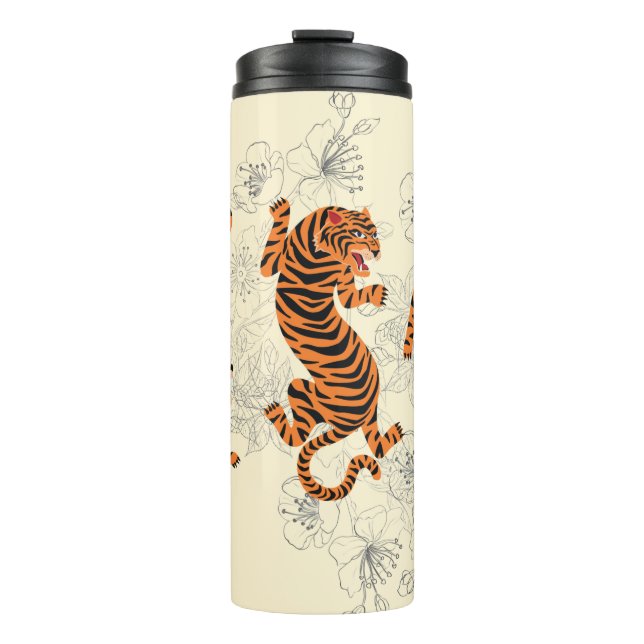 Tigers japanischer Art Style  Thermosbecher (Vorderseite)