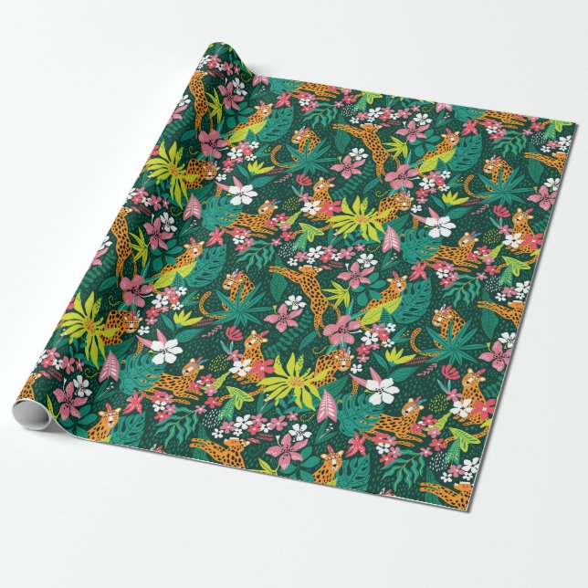 Tigers/Leoparden-Umschlagpapier Geschenkpapier (Ungerollt)