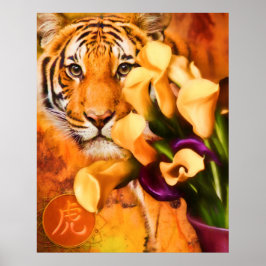 TIGERS LIEBE BLUME POSTER