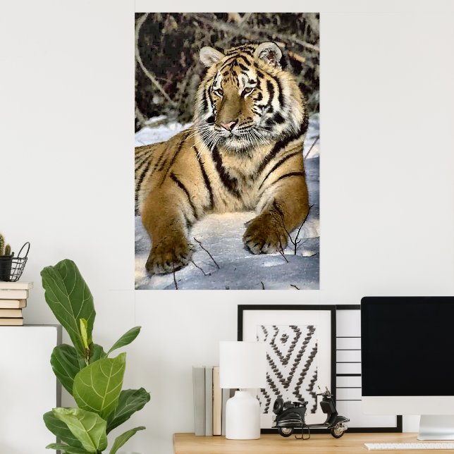 Tigers Lovers Art Poster (Heimbüro)