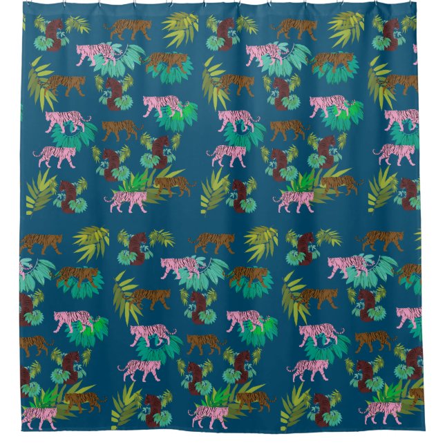 Tigers Pattern Duschvorhang (Vorderseite)
