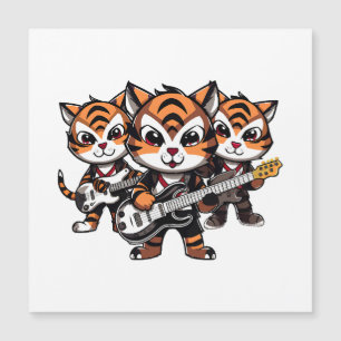 Tigers Playing Band Magnetkarte
