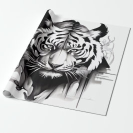 Tigers Portrait mit Atemberaubendem Design Geschenkpapier