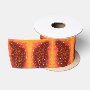 Tigers Satin Ribbon läuft in der Galaxy Starry Nig Satinband