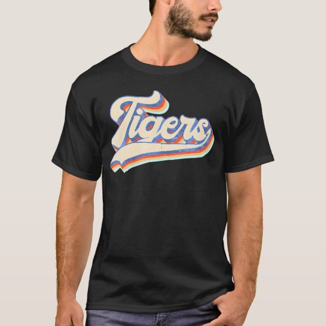 Tigers School Sports Name Boys T-Shirt (Vorderseite)