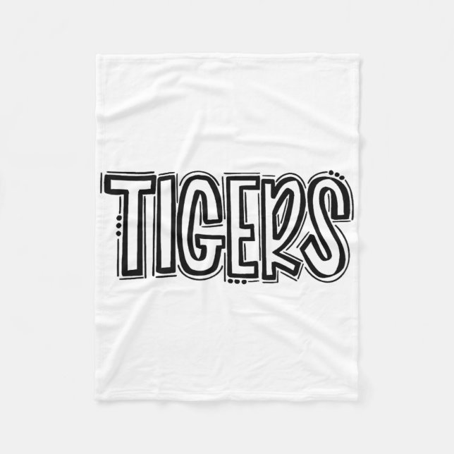 Tigers Swash Schulgeist Orange Schwarzer Fuß Spo Fleecedecke (Vorderseite)