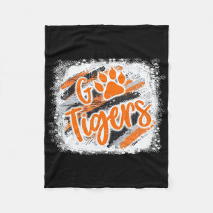 Tigers toben Schulgeist Orange Schwarze Fußball S Fleecedecke