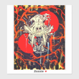 Tigerschädel Aufkleber