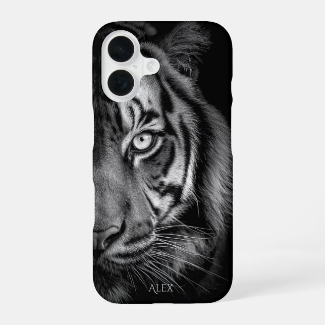 Tigerschutzhülle – Anpassbar iPhone 16 Hülle (Rückseite)