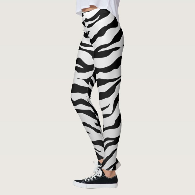 Tigerstreifen für Weiße und Schwarze Leggings (Links)