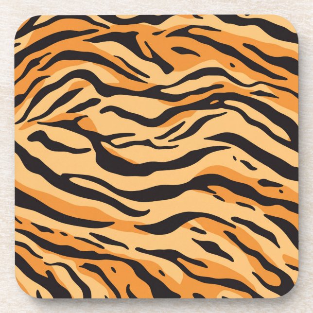 Tigerstreifen Getränkeuntersetzer (Vorderseite)