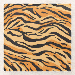Tigerstreifen Glasuntersetzer