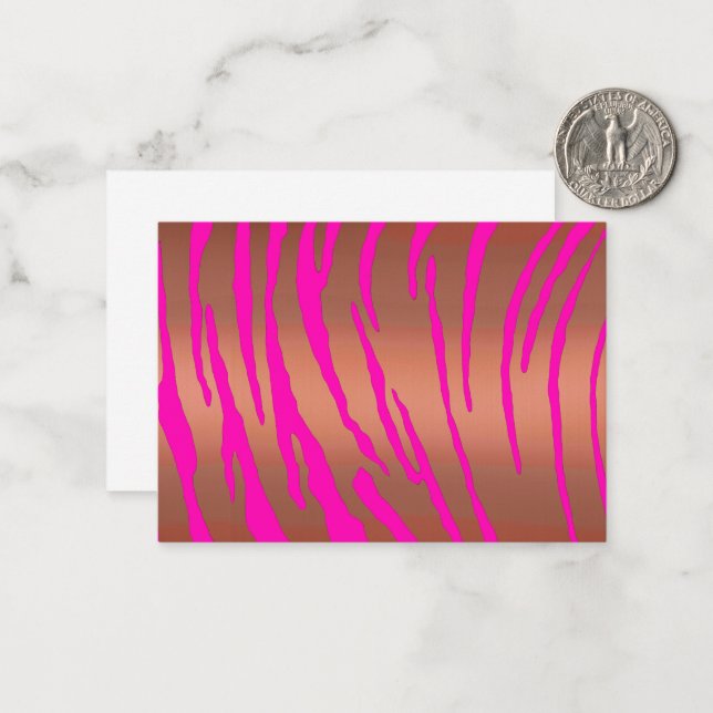 Tigerstreifen-Pinks Mitteilungskarte (Vorderseite/Rückseite Beispiel)