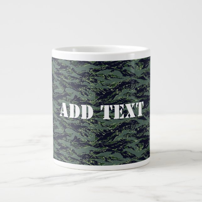 Tigerstripe Green Camouflage Jumbo-Tasse (Vorderseite)