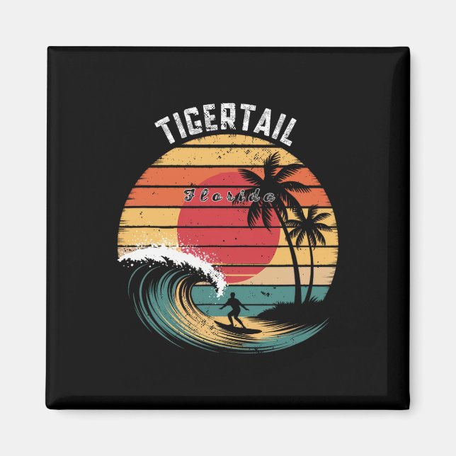 Tigertail Strand Florida Strand Surfen  Magnet (Vorne)