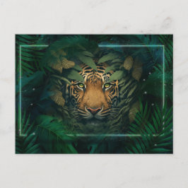 Tigerverstecken in Foliage Postkarte