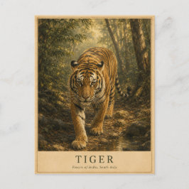Tigerwälder Indiens VINTAGE Postkarte
