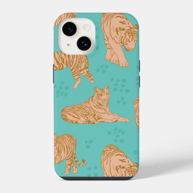 Tigerwege iPhone 14 Hülle (Rückseite)