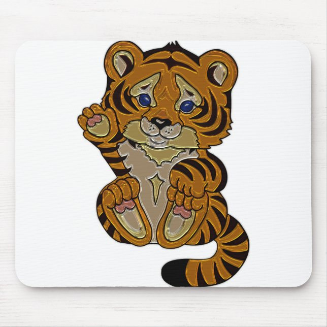 Tigerwürfel Mousepad (Vorne)