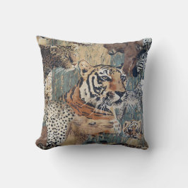 Tigerzebra-Leopard-Bärn-Tier-Wurfs-Kissen-Kunst Kissen