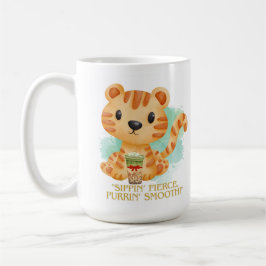 Tigerziffer Cartoon Kaffeetasse