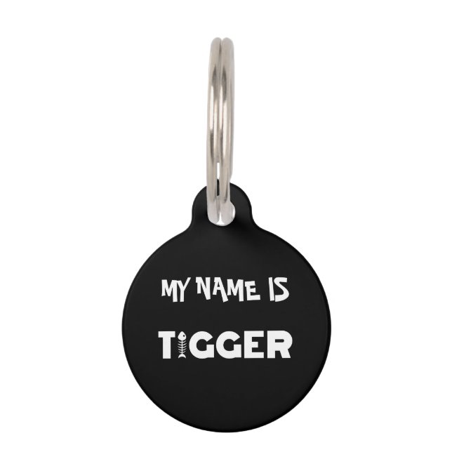 Tigger Cat Pet ID Tag Haustiermarke (Vorderseite)